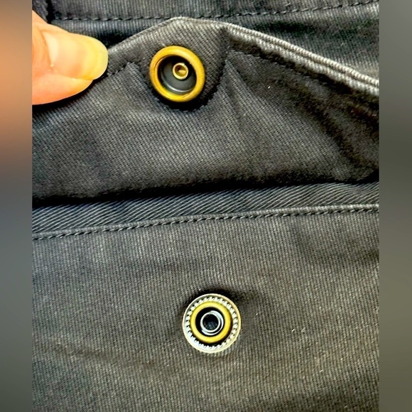 Pam & Gela Black Uniform Side Stripe Pant Adjustable Lace Up Back Waist Size 24 - Picture 10 of 15